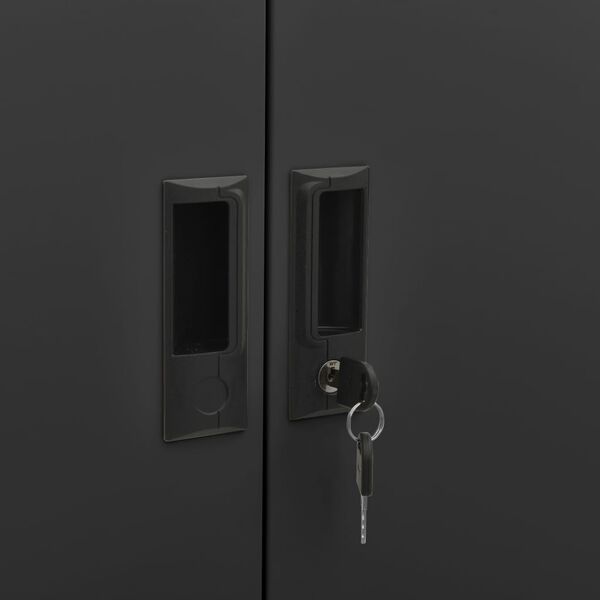 vidaXL Office Cabinet Anthracite 90x40x180 cm Steel