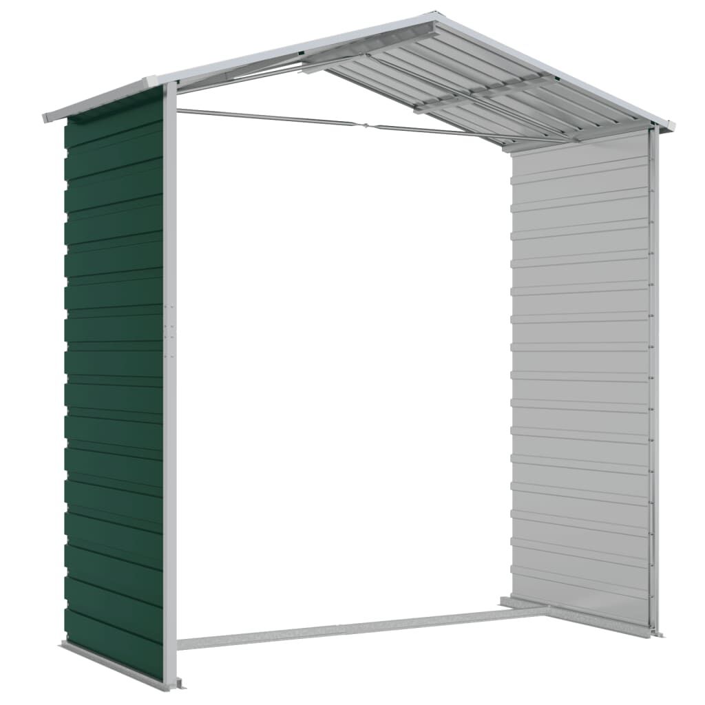vidaXL Garden Shed Green 191x130x198 cm Galvanised Steel