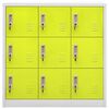 vidaXL Locker Cabinets 2 pcs Light Grey and Green 90x45x92.5 cm Steel