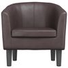 vidaXL Tub Chair Brown Faux Leather
