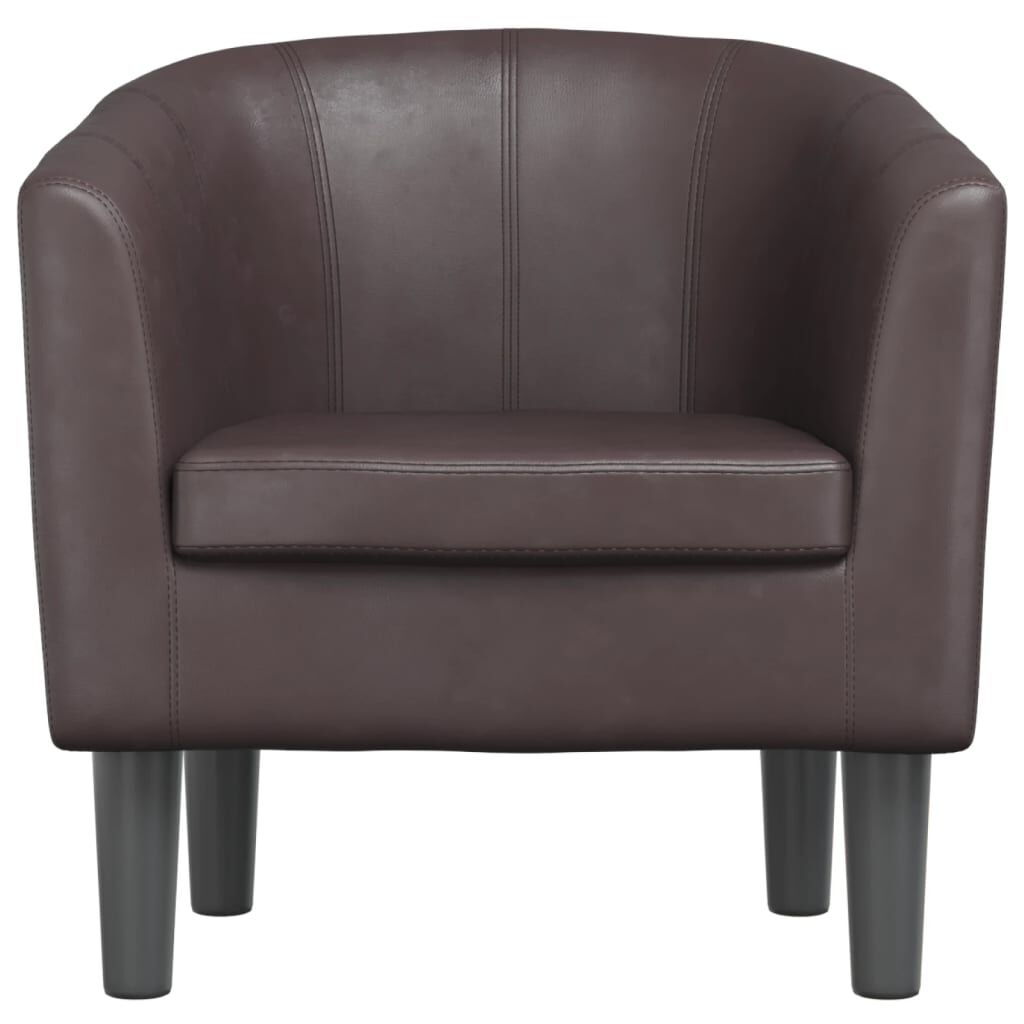 vidaXL Tub Chair Brown Faux Leather