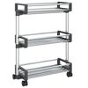 vidaXL Storage Trolley 59x20x75 cm Aluminium