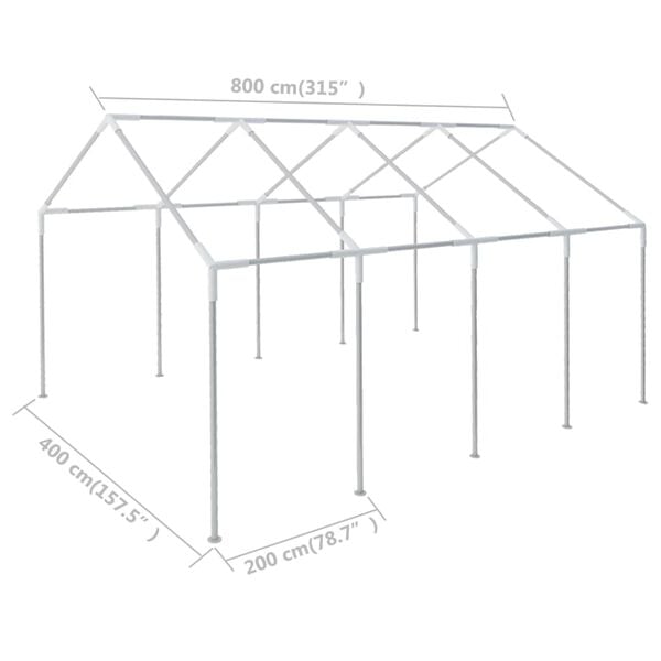 vidaXL Frame for 8x4 m Marquee Steel