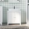 vidaXL Bathroom Sink Cabinet BERG White 60x34x59 cm Solid Wood Pine