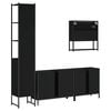 vidaXL 4 Piece Bathroom Furniture Set Black Engineered Wood