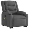vidaXL Electric Stand up Massage Recliner Chair Dark Grey Fabric