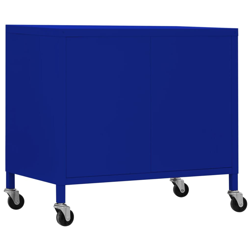 vidaXL Storage Cabinet Navy Blue 60x35x56 cm Steel