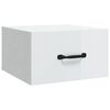 vidaXL Wall-mounted Bedside Cabinets 2 pcs High Gloss White 35x35x20 cm
