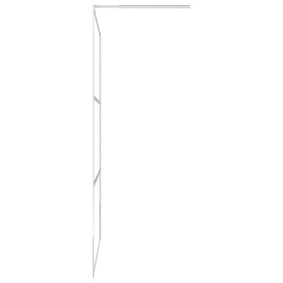 vidaXL Walk-in Shower Wall with Half Frosted ESG Glass 115x195 cm