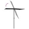 vidaXL Garden Parasol with Aluminium Pole 180x110 cm Black