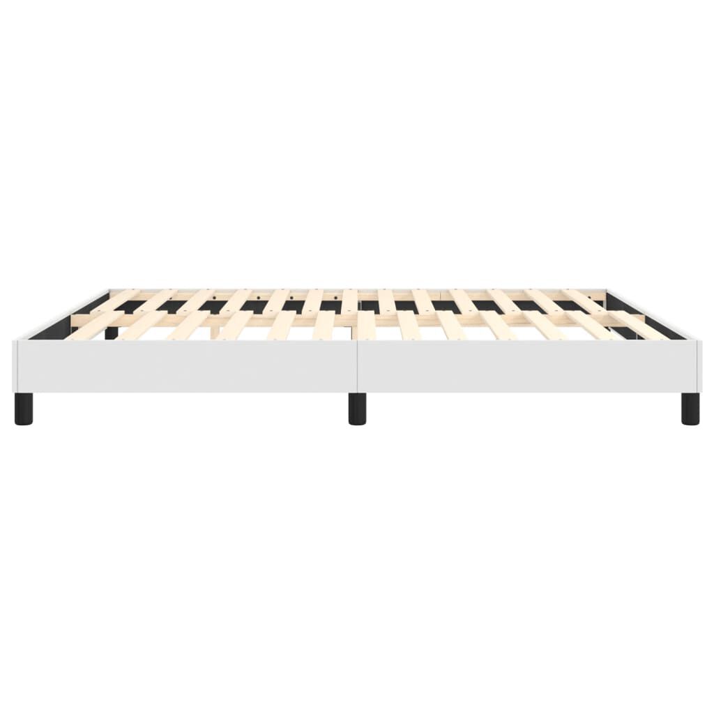 vidaXL Bed Frame without Mattress White King Faux Leather (US Only)