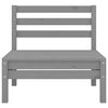vidaXL Garden 2-Seater Sofa Grey Solid Pinewood