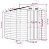 vidaXL Garden Shed Green 191x215x198 cm Galvanised Steel