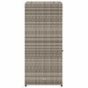 vidaXL Garden Storage Cabinet Grey 55x55x111 cm Poly Rattan