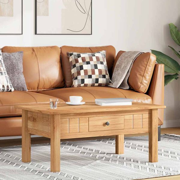 vidaXL Coffee Table 100x60x43.5 cm Solid Pine Wood Panama Range