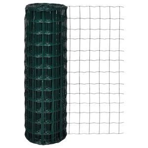 vidaXL Euro Fence Steel 10x1.2 m Green