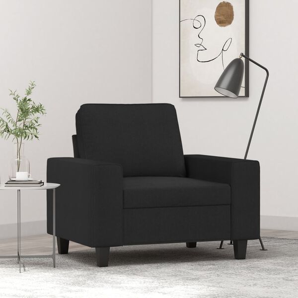 vidaXL Sofa Chair Black 60 cm Fabric