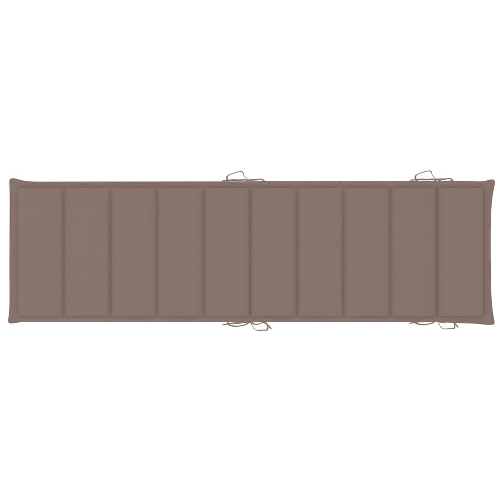 vidaXL Sun Loungers 2 pcs with Cushions Solid Acacia Wood