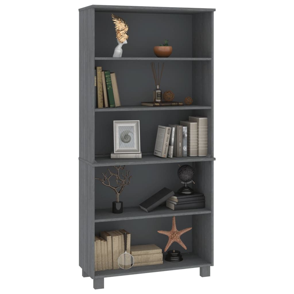 vidaXL Highboard HAMAR Solid Wood Pine Dark Grey