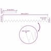 vidaXL Lawn Edgings 30 pcs White 100 x 0.5 x 15 cm Steel