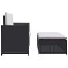 vidaXL 2 Piece Garden Lounge Set with Cushions Poly Rattan Black