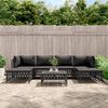 vidaXL 7 Piece Garden Lounge Set with Cushions Anthracite Steel
