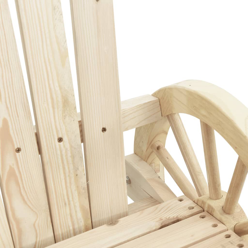 vidaXL Garden Adirondack Chair 2-Seater Solid Wood Fir
