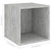 vidaXL Wall Cabinet Concrete Grey 37x37x37 cm Engineered Wood