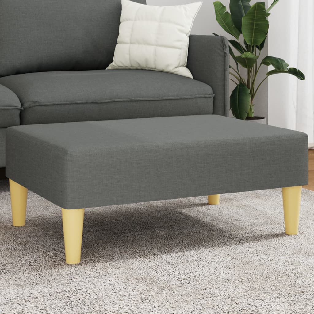 vidaXL Footstool Dark Grey 77x55x31 cm Fabric