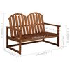 vidaXL 4 Piece Outdoor Lounge Set Solid Acacia Wood