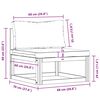 vidaXL Sectional Middle Sofa & Cream White Cushion Solid Acacia Wood