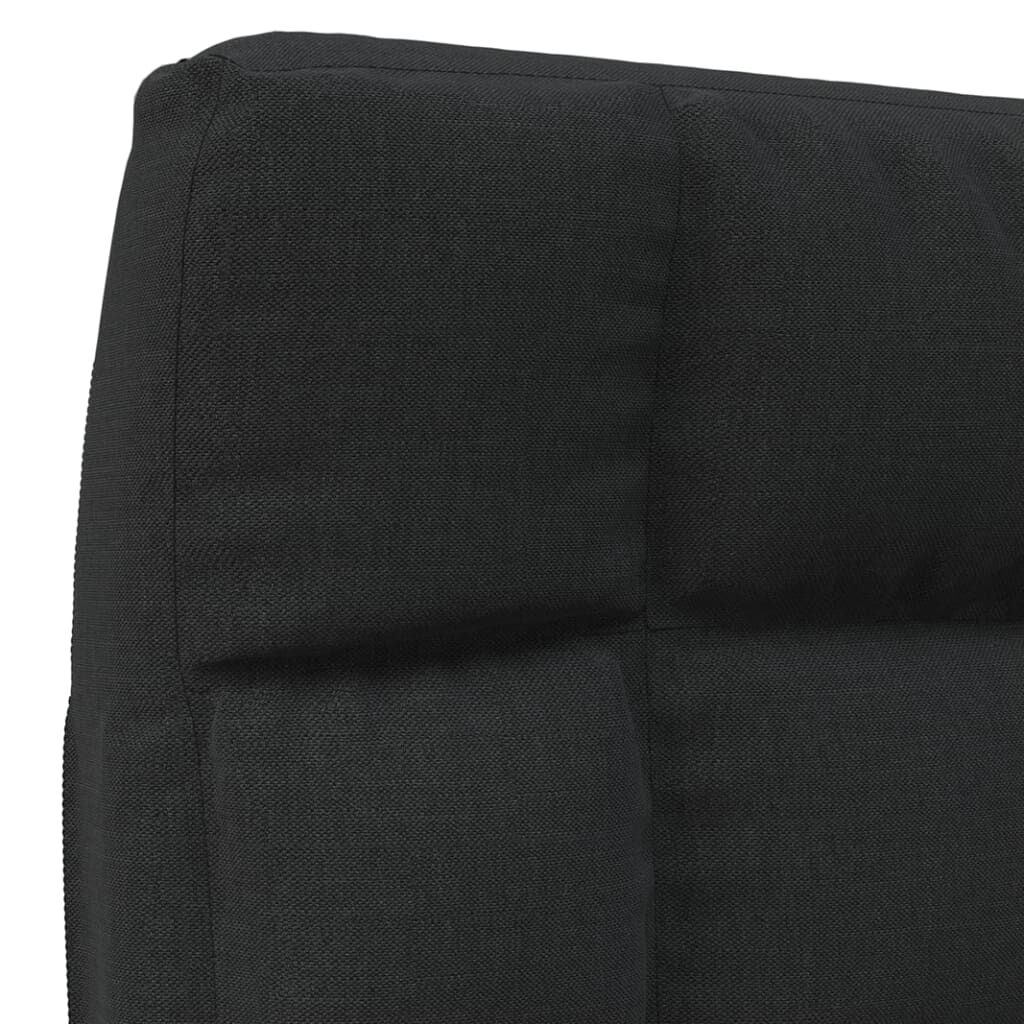vidaXL Folding Floor Chair Black Fabric