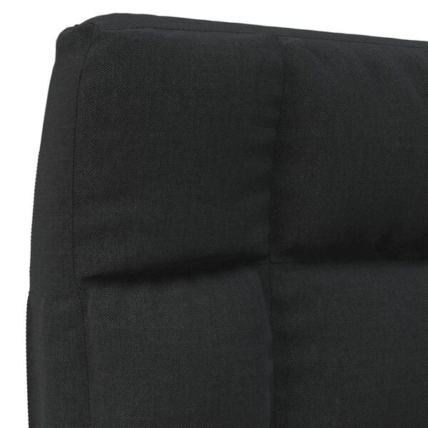 vidaXL Folding Floor Chair Black Fabric