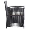 vidaXL 4 Piece Garden Lounge Set with Cushion Poly Rattan Black