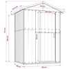 vidaXL Garden Shed Grey 126x97.5x177 cm Galvanised Steel