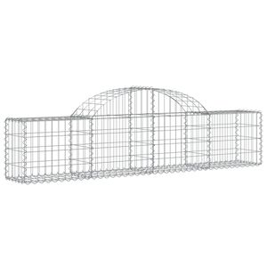 vidaXL Arched Gabion Basket 200x30x40/60 cm Galvanised Iron