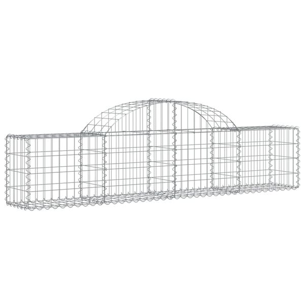 vidaXL Arched Gabion Basket 200x30x40/60 cm Galvanised Iron