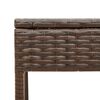 vidaXL Sun Lounger with Canopy and Table Brown Poly Rattan