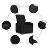 vidaXL Recliner Chair Black Fabric
