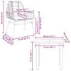 vidaXL 3 Piece Garden Dining Set with Cushions Black Poly Rattan Glass