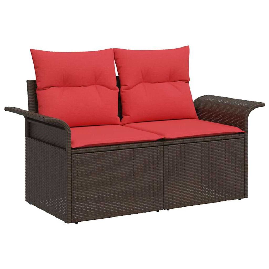 vidaXL Garden Sofa Set 8 pcs Brown Poly rattan