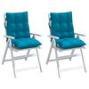 vidaXL Lowback Chair Cushions 2 pcs Light Blue Oxford Fabric