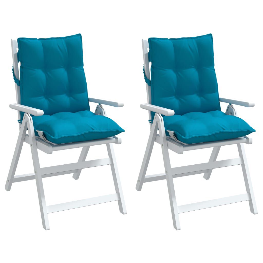 vidaXL Lowback Chair Cushions 2 pcs Light Blue Oxford Fabric