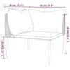 vidaXL Garden Corner Sofa with Cushions Grey Poly Rattan