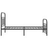 vidaXL Metal Bed Frame without Mattress with Footboard Black 100x200cm