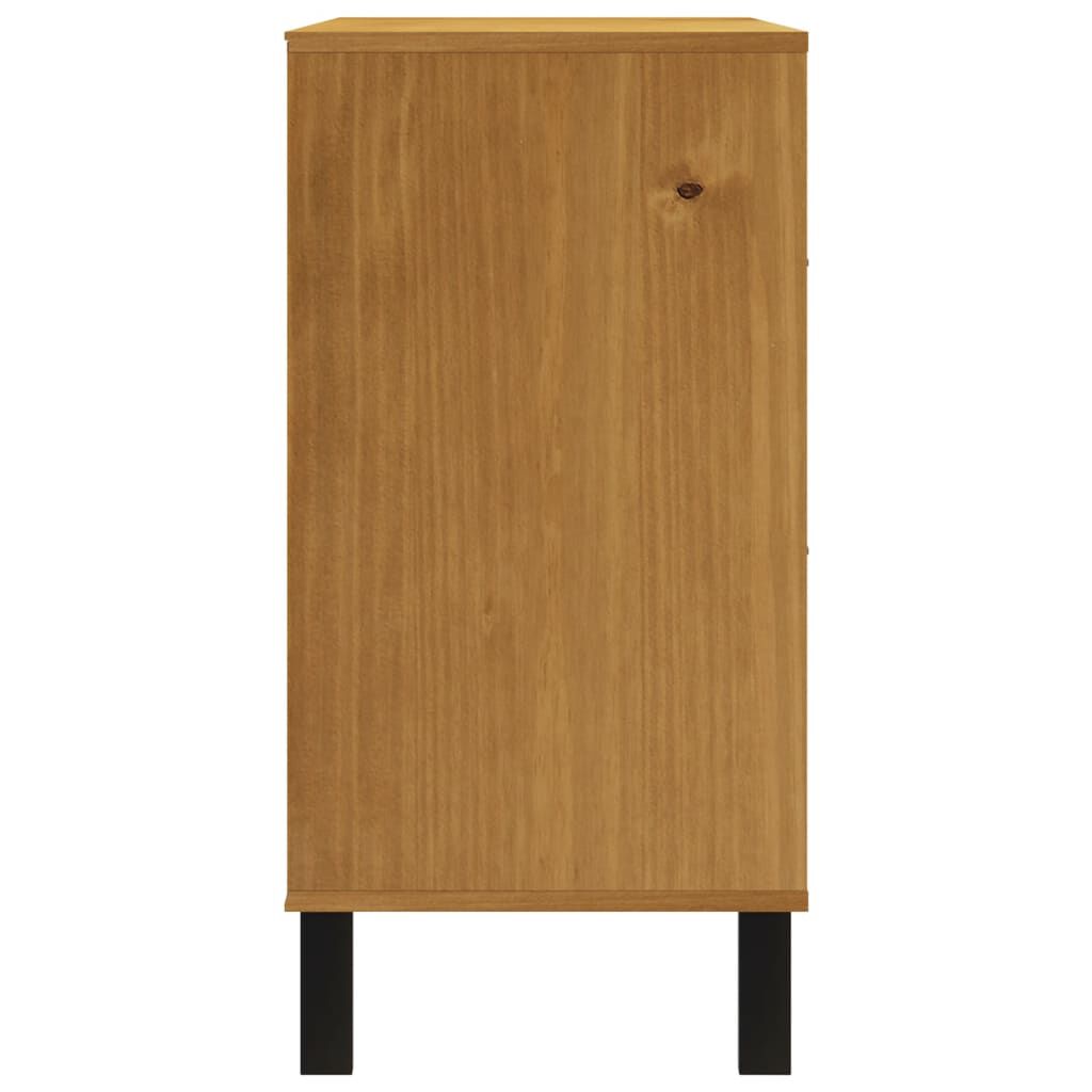vidaXL Drawer Cabinet FLAM 110x40x80 cm Solid Wood Pine