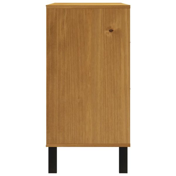 vidaXL Drawer Cabinet FLAM 110x40x80 cm Solid Wood Pine