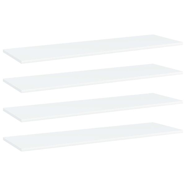 vidaXL Bookshelf Boards 4 pcs White 100x30x1.5 cm Engineered Wood