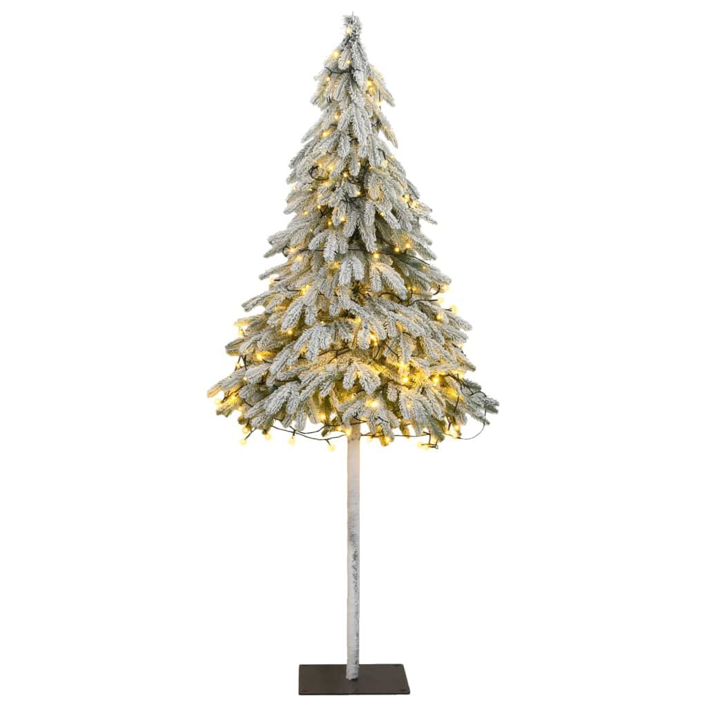vidaXL Artificial Christmas Tree 300 LEDs & Flocked Snow 210 cm