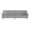vidaXL Sofa Bed with Armrests Light Grey Fabric